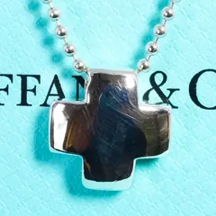 極美品 ティファニー ローマンクロス ボールチェーン ペンダント/24-5836