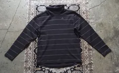 00s adidas turtle neck cutsaw  アディダス　ボーダー　タートルネック　ロンT　М