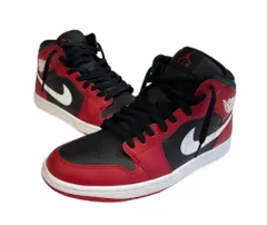 ジョーダン JORDAN NIKE AIR JORDAN 1 MID ナイキ エア ジョーダン 1 ミッド 赤 黒 白 DQ8126-061 メンズ靴 スニーカー ブラック 28cm 101sh-2430