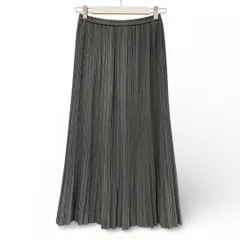 美品 Leilian レリアン プリーツスカート チャコールグレー サイズ9 日本製 ウエストゴム ロングスカート 細プリーツ レディース 秋 ゴーゴー古着マルイ草加店2829