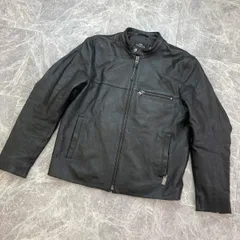 COACH コーチ シングルライダース レザー レーサー ジャケット ライダースジャケット 88799 メンズ L シープレザー ブラック 中古のサムネイル