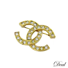 シャネル ココマーク ラインストーン ヴィンテージ レディース ブローチ
