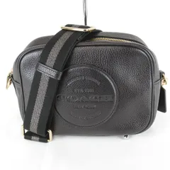 美品『USED』COACH【コーチ】 C2828 カメラバッグ ブラック ショルダーバッグ レザー レディース シンプル カジュアル ブランド
