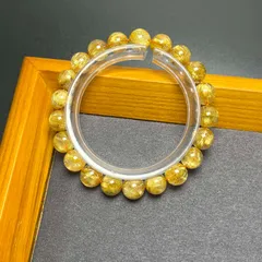 天然宝石★【130A極!極満針ルチルクォーツ】★ブレスレット パワーストーン 天然石A 金運  8.9-9.3mm ZB9910