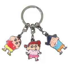 【メール便】クレヨンしんちゃん キーホルダー 3連キーリング しんちゃん＆ネネちゃん＆風間くん エスケイジャパン プレゼント アニメキャラクター グッズ 