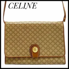 廃盤品　オールドセリーヌ　セリーヌ　CELINE　ショルダーバッグ　マカダム　ヴィンテージ　PVC　レザー　クラシカル　ロゴ　女性　レディース　大人気