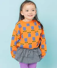 【2026年春新作】DAISUKI総柄ロンT　BREEZE J106916　オレンジ