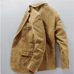 コーデュロイ ジャケット 長袖 ブレザー テーラードジャケット 無地 シンプル 秋 冬アウター メンズ ジャケット通勤 ビジネス 紳士服 スリム