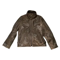 【中古】LugooLethers リューグーレザーズ 牛革 シングルライダース ジャケット Lサイズ　　M71223-9