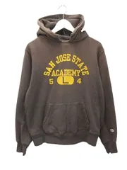 チャンピオン CHAMPION ランタグ 復刻 後付けフード スウェット パーカー C3-C110 L フェードブラック 長袖 プルオーバー フーディ トップス