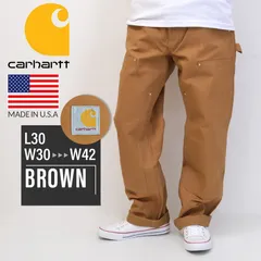 【MADE IN USA】米国産 Carhartt カーハート ペインターパンツ ダブルニー B01 106679 メンズ ダック ワークパンツ BROWN ブラウン レングス30 各サイズあり【新品・正規品】
