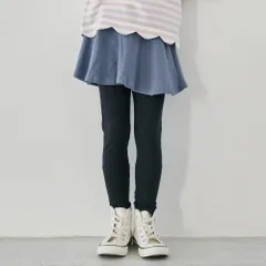 [アッシュブルーA]子供服 スカッツ ベビー キッズ マタニティ パンツ スパッツ レギンス 80 90 100 110 120 130 140 150 160 evercloset ever closet エバクロ エバークローゼット