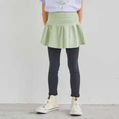 [リーフグリーンB]子供服 スカッツ ベビー キッズ マタニティ パンツ スパッツ レギンス 80 90 100 110 120 130 140 150 160 evercloset ever closet エバクロ エバークローゼット
