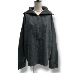 CITY SHOP シティショップ ハーフジップ ニット セーター トップス ウール チャコールグレー 灰色 サイズF レディース 秋 冬 ゴーゴー古着マルイ北千住店 4 No.1448