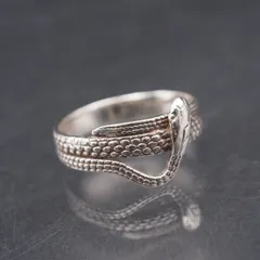 L054 ヴィンテージ リング 蛇 ヘビ スネーク デザイン シルバー 指輪 15号