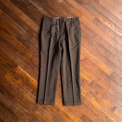 Vintage 50s–60s Two-Tuck Slacks DEPONIRTホック ヴィンテージシロ
