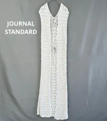 JOURNAL STANDARD ジャーナルスタンダード 2way コットンニット ロングジレ ベスト ライトベージュ アイボリー 白系 フリーサイズ F ロング丈
