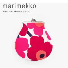 訳あり 新品未使用 マリメッコ ポーチ がま口 ウニッコ コインケース 小銭入れ 小物入れ 北欧 雑貨 女性 オシャレ marimekko PIENI KUKKARO MINI UNIKKO 020310 [251223-05]
