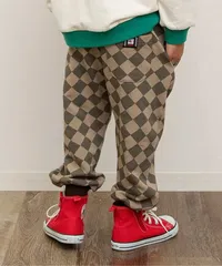 アメリカンダイナー総柄カットソーパンツ 10分丈　BREEZE　J120906　ブラウン