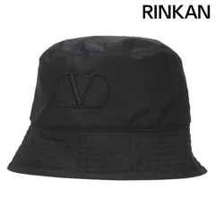 VALENTINO ヴァレンティノ　ナイロンバケットハット ブラック VALENTINO - ロックスタッズ スタッズアップリケ ナイロンバケット