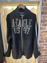 【タグ付き新品未使用】 AMERICAN EAGLE アメリカンイーグル トレーナー スウェット パーカー ジップアップ ネイビー系 サイズ3XL オーバーサイズ A-1617