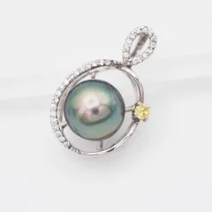 L203 黒蝶真珠 パール 925刻印 ペンダント トップ デザイン シルバー チャーム ヘッド 6月誕生石