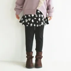 [B.ブラック]子供服 スカッツ ベビー キッズ ベビー マタニティ スパッツ レギンス 80 90 100 110 120 130 140 150 160 evercloset ever closet エバクロ エバークローゼット
