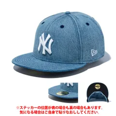 【7[55.8cm] ヤンキース-ウォッシュドデニム】ニューエラ NEW ERA カスタム 59FIFTY キャップ