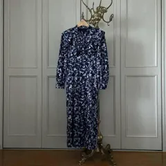 53 @ アンドサーチ Andserch 花柄 ワンピース シャツ ロング お呼ばれ　デート　オフィスカジュアル　食事会　フリル