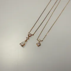 【姫路東店】 中古 4℃ | ヨンドシー ネックレス 12月誕生石 112444121907 2本セット ピンク 【136】