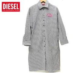 t) DIESEL ディーゼル コットンストライプシャツワンピース サイズ36(S) レディース ※美品