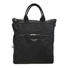 kate spade ケイトスペード サム コンバーチブル バックパック レディース ナイロン 2way トート リュック ラゲッジスリーブ ブラック KB336 中古 T1