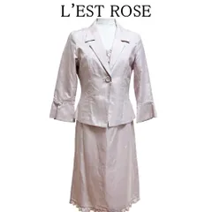 レストローズ レディース セレモニースーツ ワンピーススーツ オケーション　サテン　春　入学式　パステルピンク M 無地