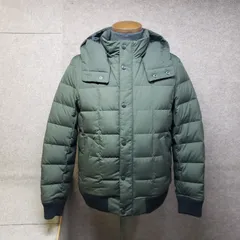 nano universe ダウンジャケット フード付き キルティングデザイン カーキ系 表記サイズ：S　y7146s