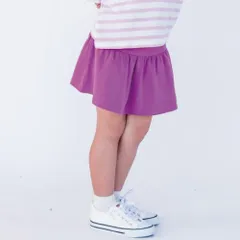 [バイオレット]子供服 1分丈 無地 スカッツ ベビー キッズ マタニティ スカート スパッツ 80 90 100 110 120 130 140 150 evercloset ever closet エバクロ エバークローゼット