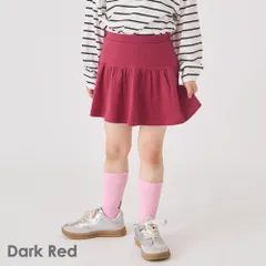 [ダークレッド]子供服 1分丈 無地 スカッツ ベビー キッズ マタニティ スカート スパッツ 80 90 100 110 120 130 140 150 evercloset ever closet エバクロ エバークローゼット