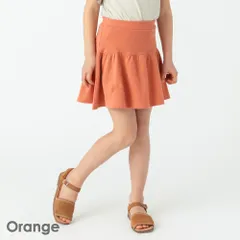 [オレンジ]子供服 1分丈 無地 スカッツ ベビー キッズ マタニティ スカート スパッツ 80 90 100 110 120 130 140 150 evercloset ever closet エバクロ エバークローゼット
