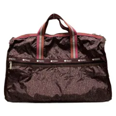 LESPORTSAC(レスポートサック) ボストンバッグ - ダークブラウン×ピンク×マルチ 本体ロックなし
