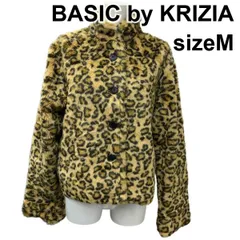 ■ クリツィア KRIZIA ショートコート 長袖 スタンドカラー リバーシブル ヒョウ柄 レオパード フェイクファー M 9号 レディース K5Y014