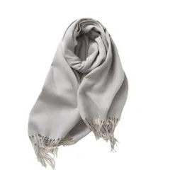 [レグエイト] マフラー レディース 大判 ストール カシミアタッチ 春 秋 冬 肩掛け 巻き物 防寒 暖かい 単色 羽織り 大人っぽい上品さを (グレー) [グレー]