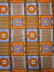 ②④Oアフリカンプリント生地*パーニュ*キテンゲ*アフリカンバティック*アフリカ布