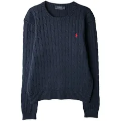 古着 ラルフローレン Ralph Lauren POLO RALPH LAUREN ケーブル編み コットンニットセーター レディースXL相当/eaa597023