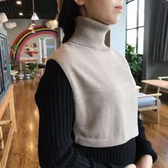 つけ襟 ニット タートルネック ボトルネック ハイネック ネックウォーマー 付け衿 着け衿 つけえり アクセサリー レイヤード 重ね着 無地 カラバリ豊富 取り外し可能