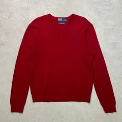 Polo by Ralph Lauren ポロバイラルフローレン Vネック ラムウールニットセーター メンズL 90年代 90s VINTAGE ヴィンテージ 