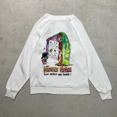 ユーロ キャラクタープリント スウェットシャツ メンズXS レディースS相当 80s ヴィンテージ VINTAGE USA製 