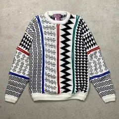 CONCRETE 総柄 アクリルニットセーター メンズM 90年代 90s ヴィンテージ VINTAGE 