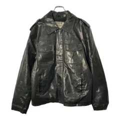 Levi's リーバイス PVCレザージャケット ブラック(メンズ L)中古 古着 X1172