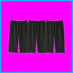 【在庫セール】大きいサイズ ５分丈 綿混 ハイウエスト レディース 深ばき ３枚組 セット スパッツ オーバーパンツ [ニッセン]