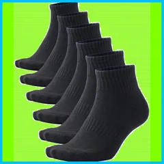 【特価商品】[PIENILO] 靴下 メンズ スポーツ ソックス 黒 白 スクールソックス ショート 学生 25-27cm/27-29cm 6足セット