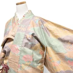 振袖帯　袋帯　橘　牡丹　菊花　椿　着物　115b d ms 振袖帯 袋帯 橘 牡丹 菊花 椿 着物 115b d ms - メルカリ